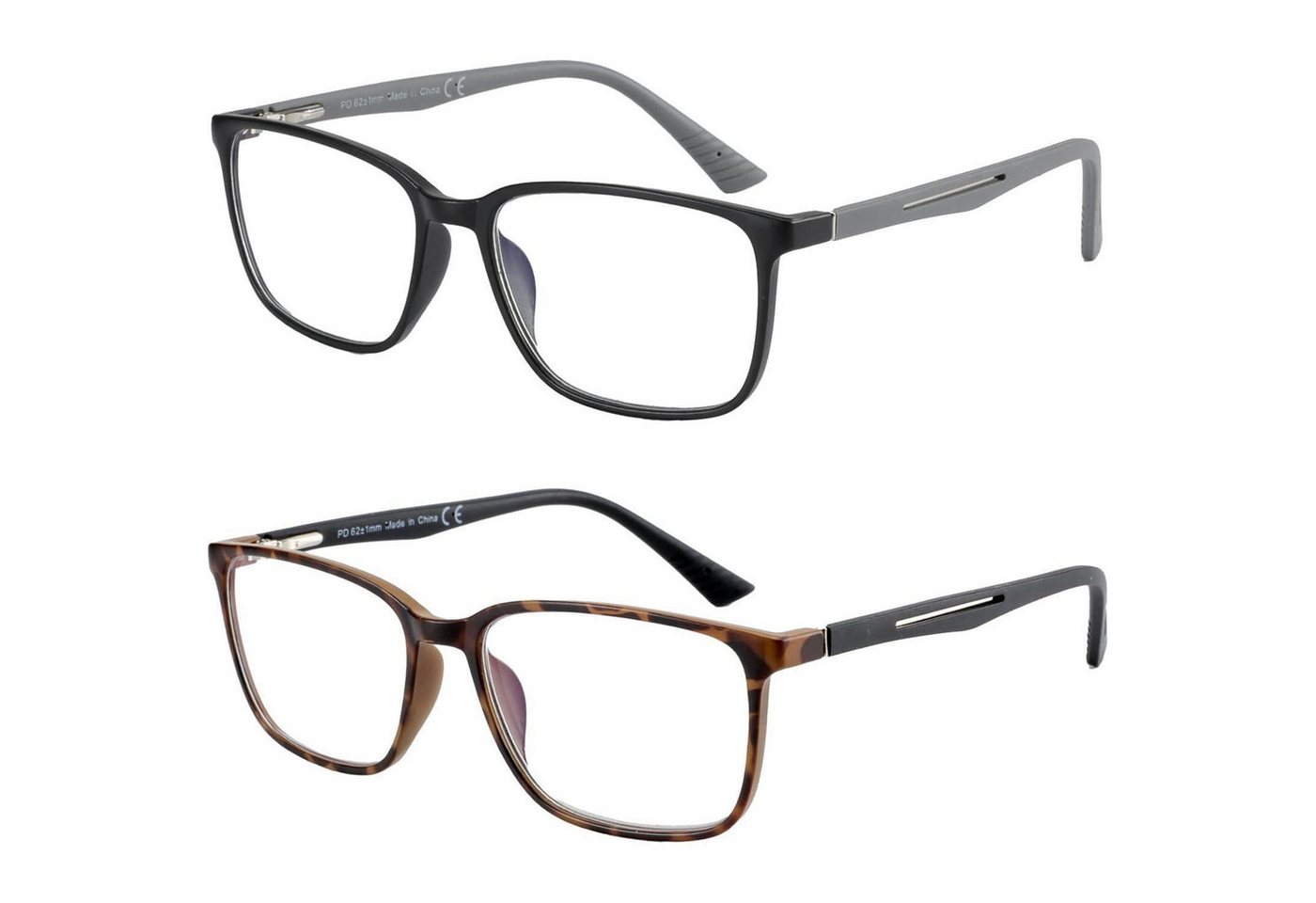 LuxusKollektion Wayfarer Blaulichtfilter Lesebrille Eckige Herren Rahmen Anti-Glanz Sport von LuxusKollektion