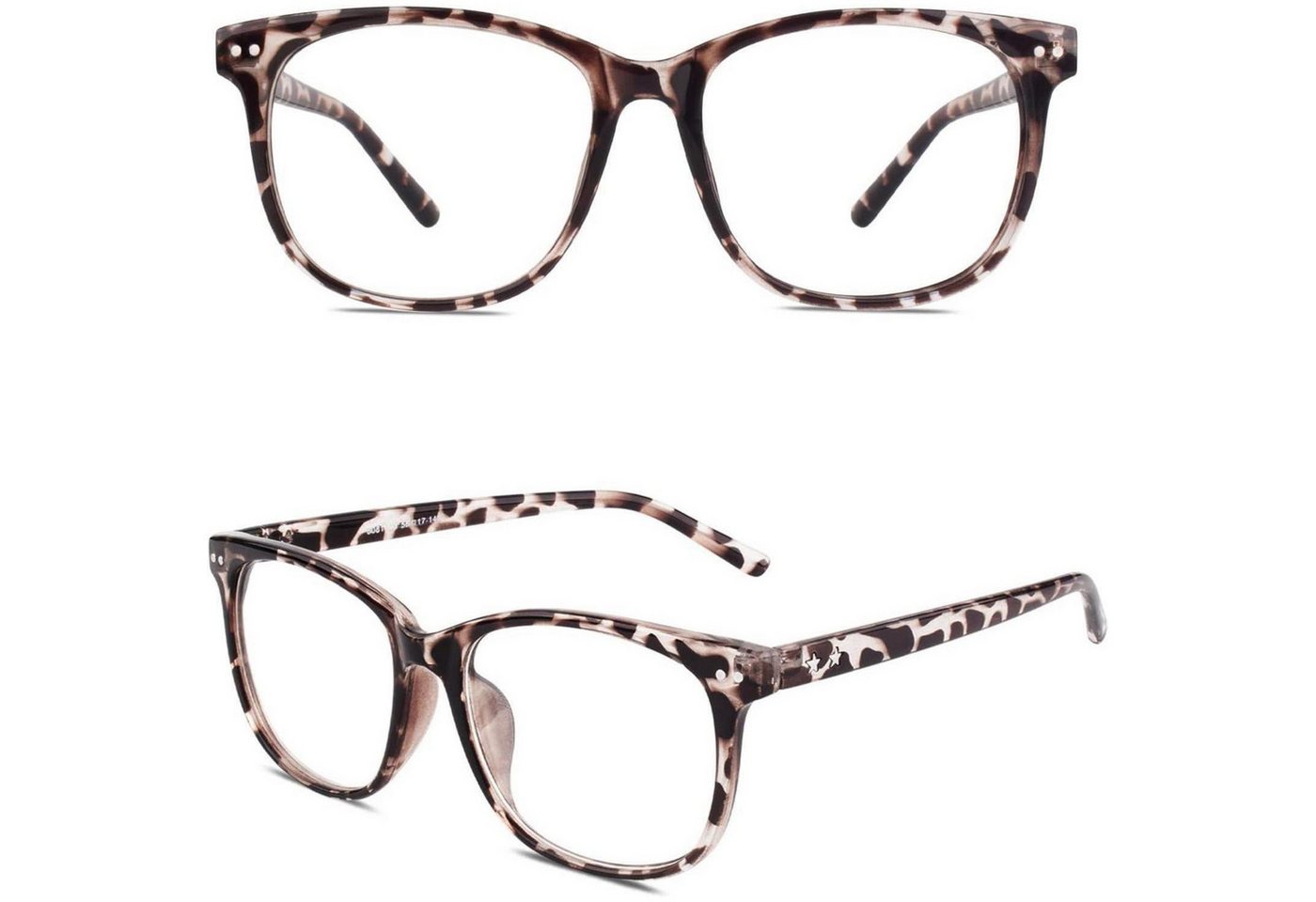 LuxusKollektion Wayfarer Hornbrille Nerdbrille Damen Herren UV400 1.1 Tofu Farbe von LuxusKollektion