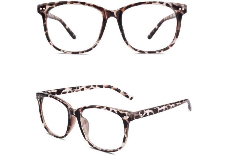 LuxusKollektion Wayfarer Hornbrille Nerdbrille Damen Herren UV400 1.1 Tofu Farbe von LuxusKollektion