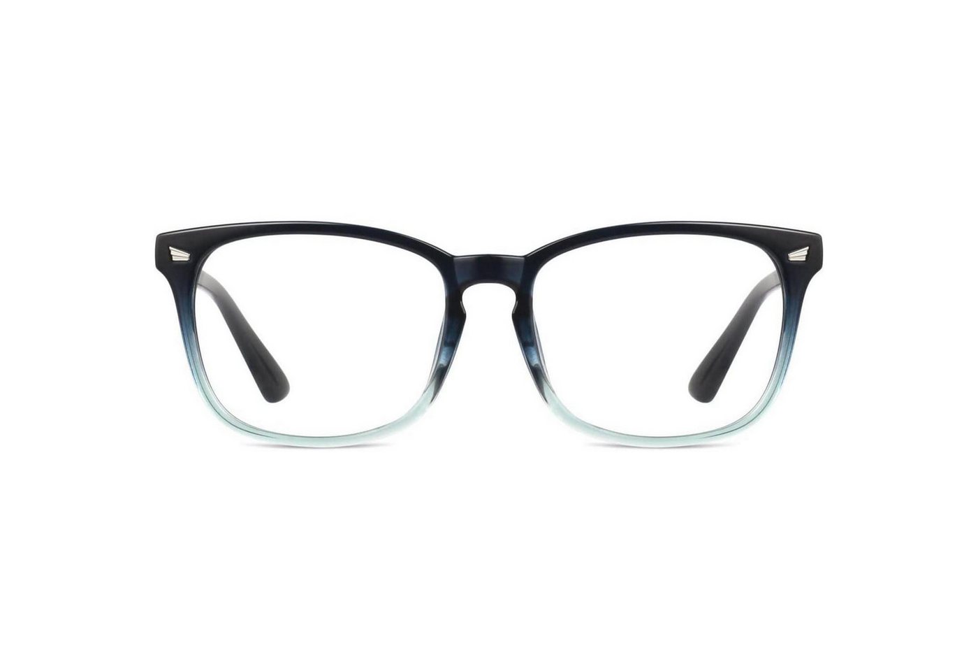 LuxusKollektion Wayfarer Hornbrille Nerdbrille Fakebrille Damen Herren UV400 1 Farbverlauf Blau von LuxusKollektion