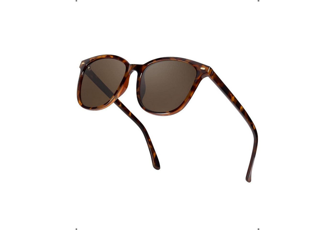LuxusKollektion Wayfarer Sonnenbrille Damen polarisierte UV400 verspiegelte groß Trtoise Brown von LuxusKollektion