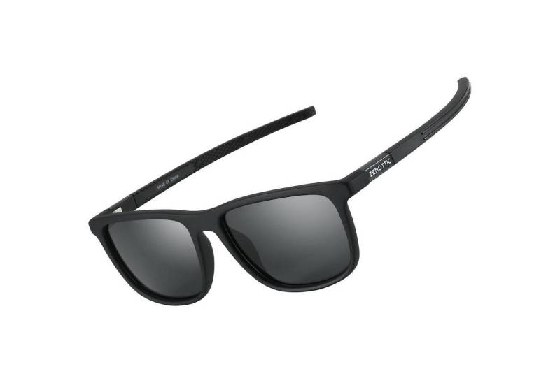 LuxusKollektion Wayfarer Sonnenbrille Polarisiert Herren TR90 Schwarzer Rahmen Schwarze Linse von LuxusKollektion