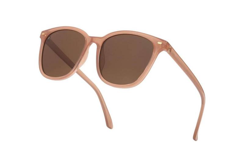 LuxusKollektion Wayfarer Sonnenbrille Polarisierte Damen UV400 Verspiegelte Groß Kaffee Braun von LuxusKollektion