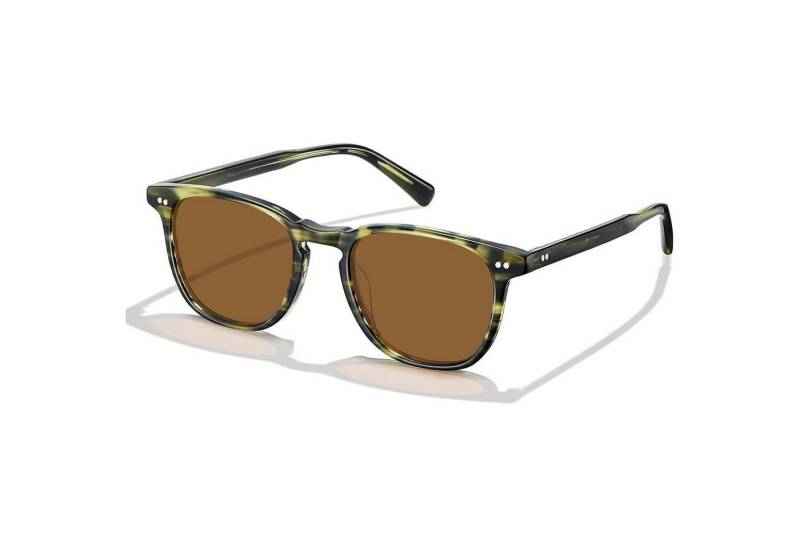 LuxusKollektion Wayfarer Sonnenbrille Polarisierte Herren UV Schutz P11 teestreifen braun von LuxusKollektion
