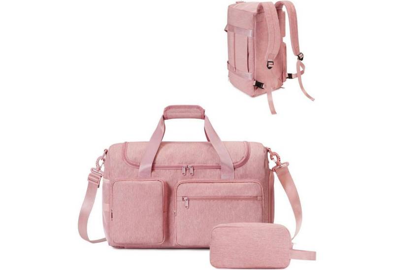 LuxusKollektion Weekender Reisetasche 27L Handgepäck Damen Herren Verbesserte Version rosa von LuxusKollektion
