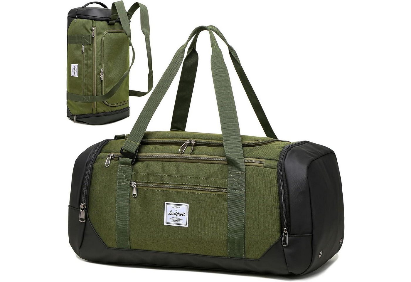 LuxusKollektion Weekender Reisetasche 40L Weekender Sporttasche Schuhfach Herren Grün von LuxusKollektion