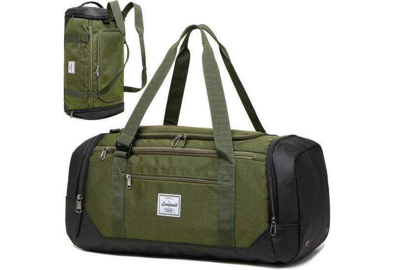LuxusKollektion Weekender Reisetasche 40L Weekender Sporttasche Schuhfach Herren Grün von LuxusKollektion