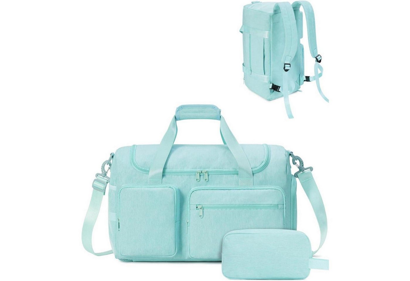 LuxusKollektion Weekender Reisetasche Damen Herren 27L Handgepäck Verbesserte Version-mintgrün von LuxusKollektion