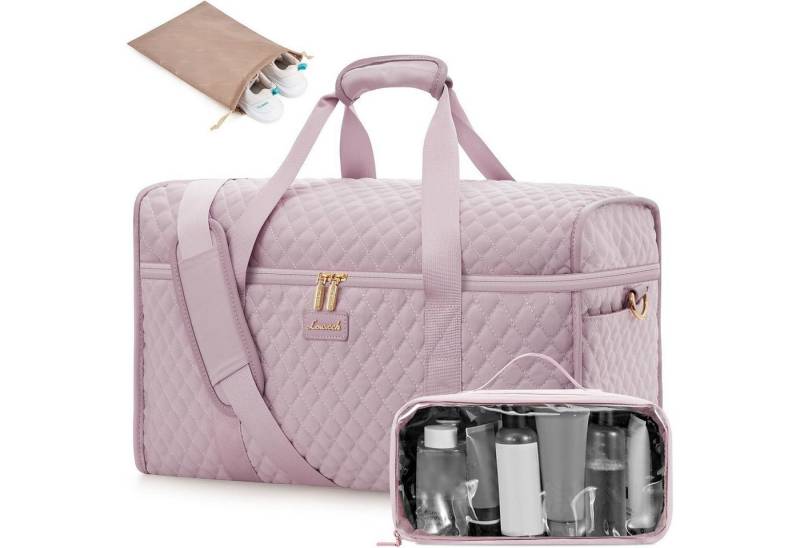 LuxusKollektion Weekender Reisetasche Weekender Damen Wasserdicht Handgepäck Groß L Rosa von LuxusKollektion