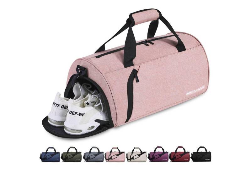 LuxusKollektion Weekender Sporttasche Reisetasche Schuhfach Nassfach Damen Herren 25L Rosa von LuxusKollektion