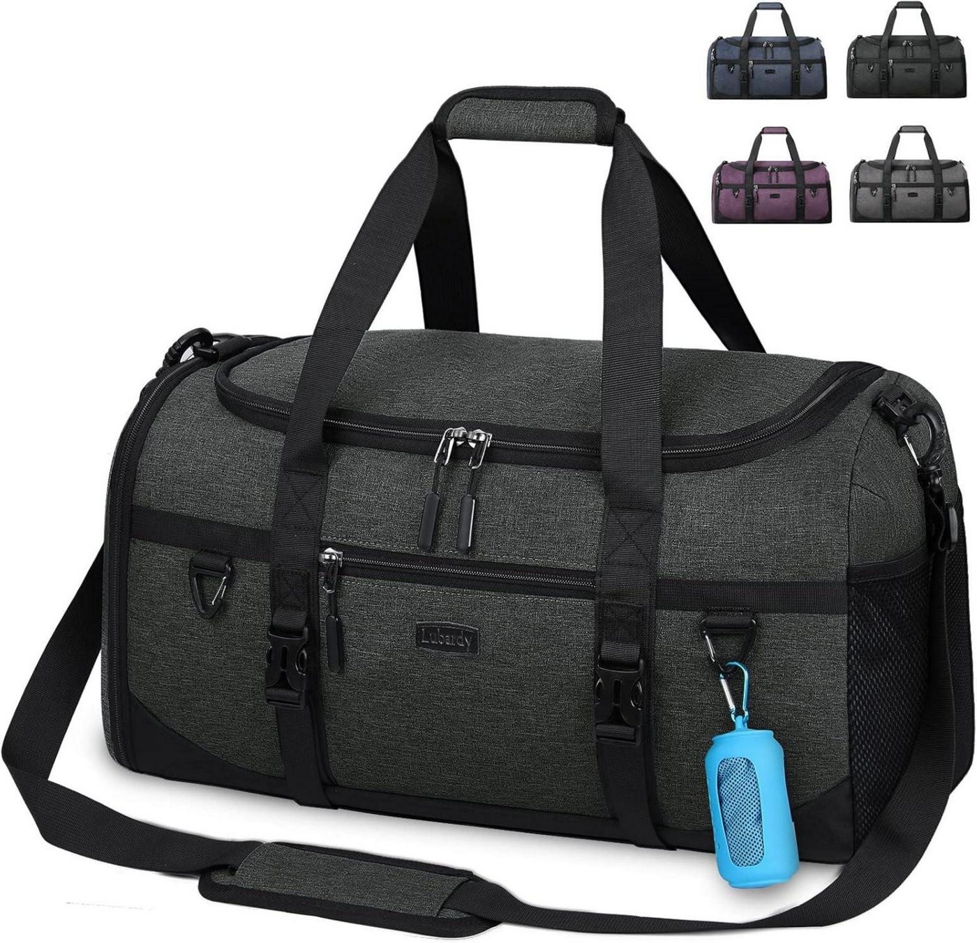 LuxusKollektion Weekender Sporttasche 40L Wasserdicht mit Schuhfach und Sporthandtuch von LuxusKollektion