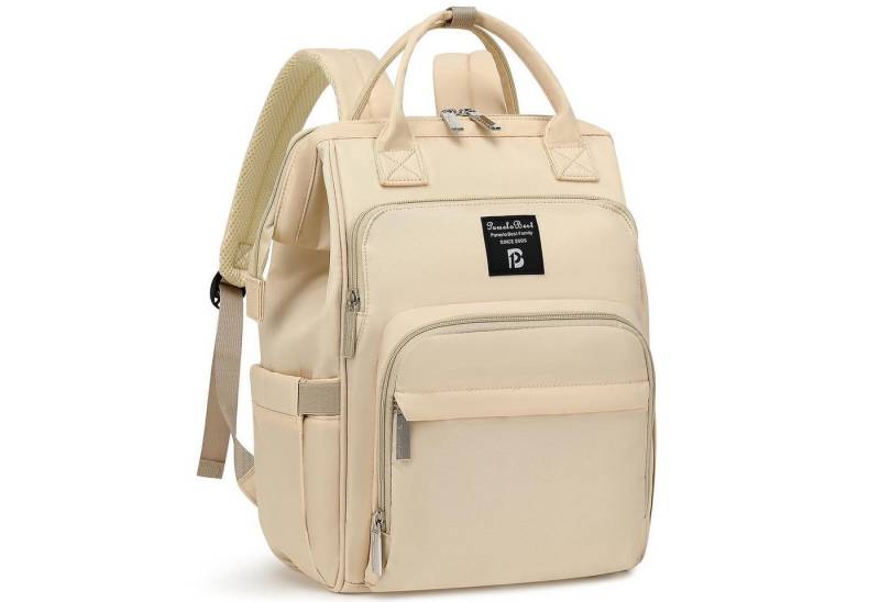 LuxusKollektion Wickeltasche Wickelrucksack Baby wasserdicht Wickelunterlage Cremefarben von LuxusKollektion