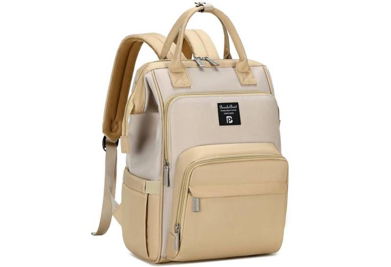 LuxusKollektion Wickeltasche Wickelrucksack wasserdicht Wickelunterlage Khaki mit Hellgrau von LuxusKollektion