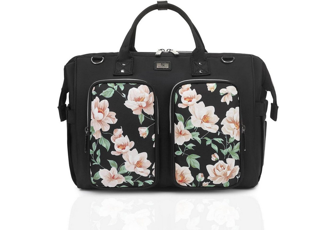 LuxusKollektion Wickeltasche Wickeltasche Wickelunterlage Kinderwagen Haken Schultergurt Geblümt von LuxusKollektion