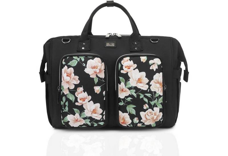 LuxusKollektion Wickeltasche Wickeltasche Wickelunterlage Kinderwagen Haken Schultergurt Geblümt von LuxusKollektion