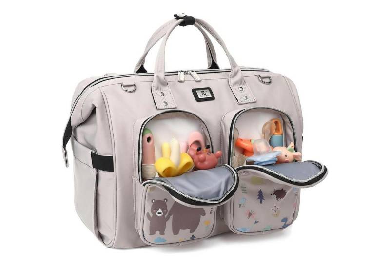 LuxusKollektion Wickeltasche Wickeltasche mit wasserdichter Wickelunterlage und Kinderwagenhaken von LuxusKollektion