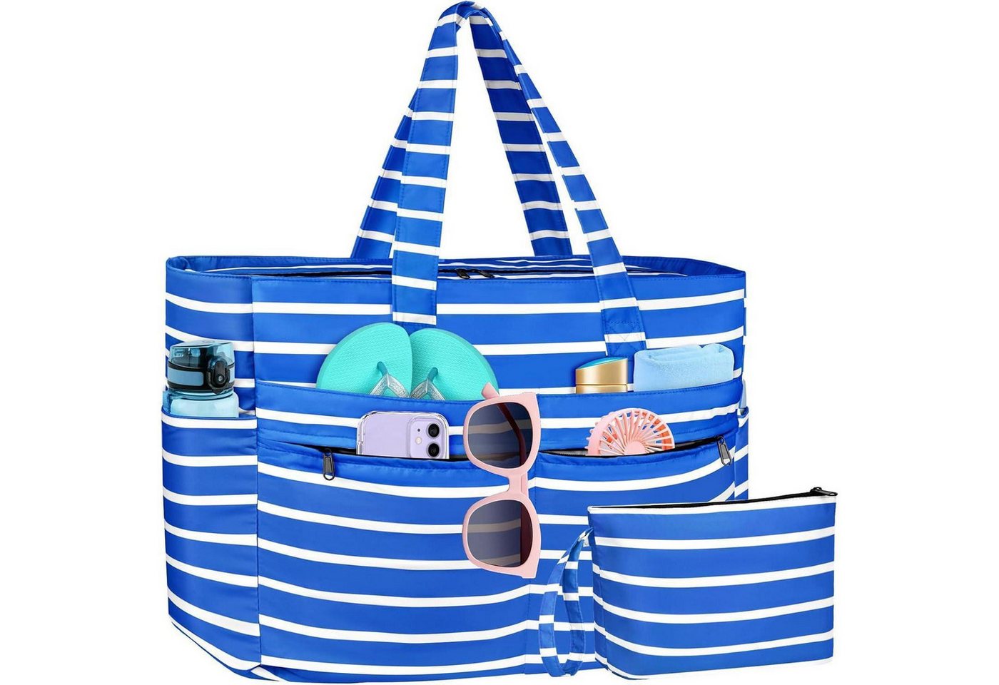LuxusKollektion XL-Strandtasche Große Wasserdichte Strandtasche Damen XXL mit Reißverschluss von LuxusKollektion