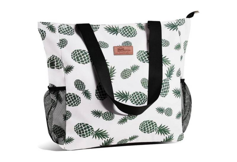 LuxusKollektion XL-Strandtasche Strandtasche wasserdicht Reißverschluss Taschen Damen Ananas von LuxusKollektion