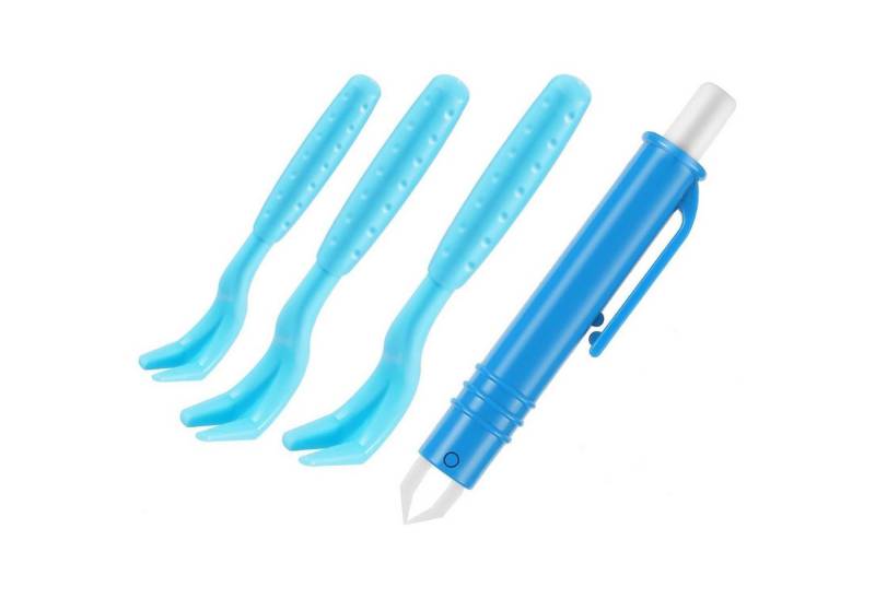 LuxusKollektion Zeckenpinzette Zeckenentferner Set 3er Hunde Katze Zeckenhaken Zeckenzange Navy Blau von LuxusKollektion