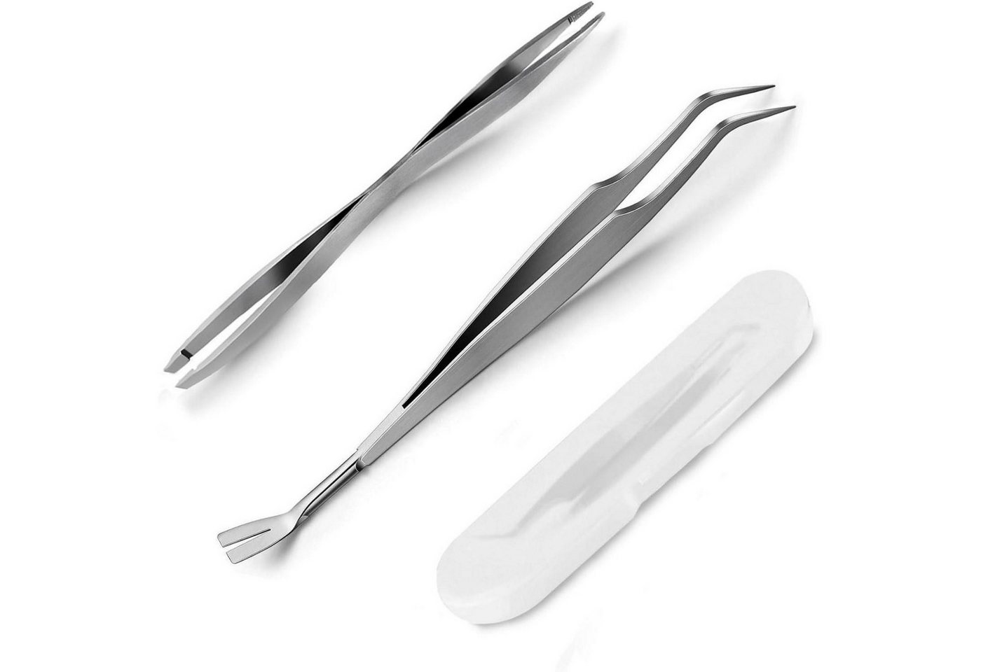 LuxusKollektion Zeckenpinzette Zeckenzange Zeckenhaken Zeckenpinzette Hunde Katze Set 2er Edelstahl von LuxusKollektion