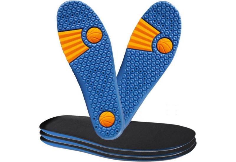 LuxusKollektion orthopädische Schuheinlagen Einlegesohlen orthopädisch Gel Plantarfasziitis atmungsaktiv 39 Blau von LuxusKollektion