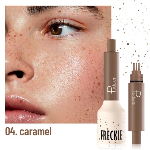 Luxvara Lebensechter Fake Freckle Makeup Stift, Natürlicher Sommersprossen Stempel, Sommersprosse Makeup Stift, Sommersprossen Werkzeug, Fake Freckles Pen für Sunkissed Make-up (Caramel) von Luxvara