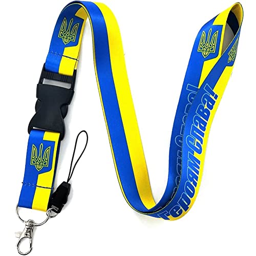 Handy Lanyard Straps Ukraine Kleidung Schlüsselanhänger Id-karten Lanyard Verstellbarer Umhängegurt Halskette Schnalle Lanyards von Luxylei