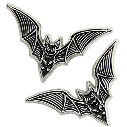 Bat Pin 2pcs Goth Witchy Style Stillpin Brosche Halloween Brosche Fledermaus Juwelengeschenk Halloween Accessoires von Luxylei