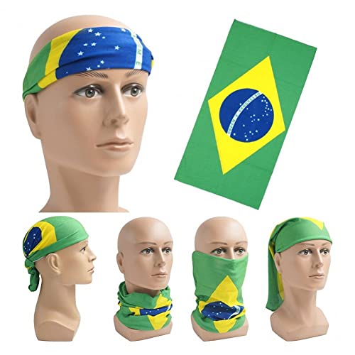 Luxylei Brasilien Flagge Kopf Bandana Anti-uv Atmungsaktiven Radfahren Im Freien Fischerei Schal Neck Gamern Mikrofaser Gesichtsabdeckung Reise Kopfbedeckung von Luxylei