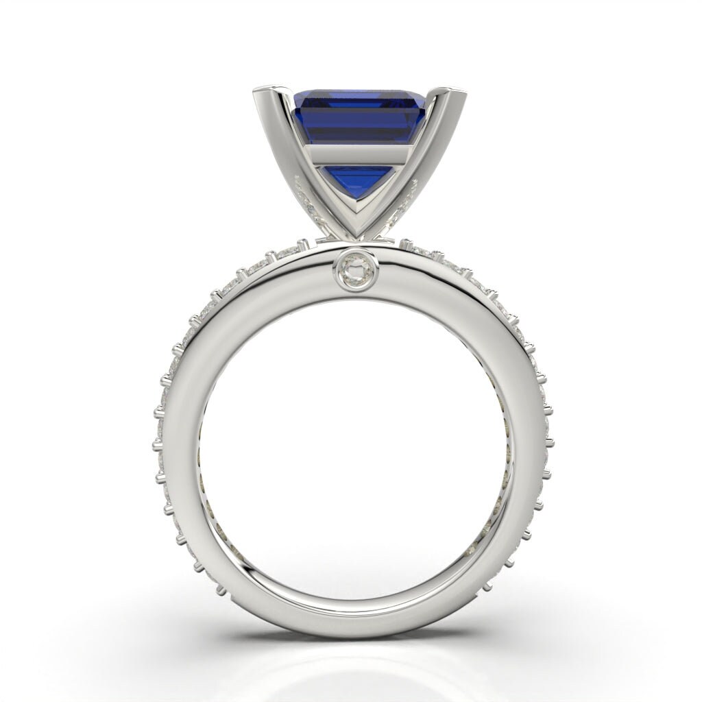 Solitär Ring Mit Achteckigem Schliff, Achteckig, Zirkonia Ring, Brillant, Für Frauen, 925 Sterling Silber Made in Peru von LuyaPeru