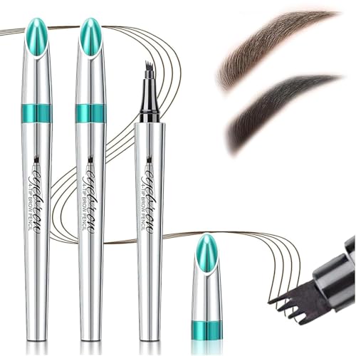 2 Pcs 3D Magic Augenbrauenstift, Wasserdichter 3D Augenbrauenstift Mit 4 Gabelspitze Applikator, Flüssiger Augenbrauenstift, Langlebiger Augenbrauen Microblading Stift, für Frauen und Mädchen (A) 2 Pcs 3D Magic Augenbrauenstift, Wasserdichter 3D Augenbrauenstift Mit 4 Gabelspitze Applikator, Flüssiger Augenbrauenstift, Langlebiger Augenbrauen Microblading Stift, für Frauen und Mädchen (A) von Luylmo