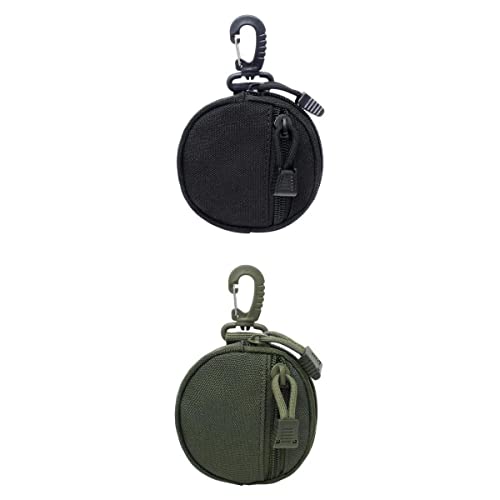 Luzhengyang Outdoor Molle Schlüsseltasche Kleingeld Geldbörse Utility Waist Bag 2 Pack – Nylon Material – Multifunktions-Schlüsselhalter und Münztasche – kompakt und vielseitig für Camping, Reisen und von Luzhengyang