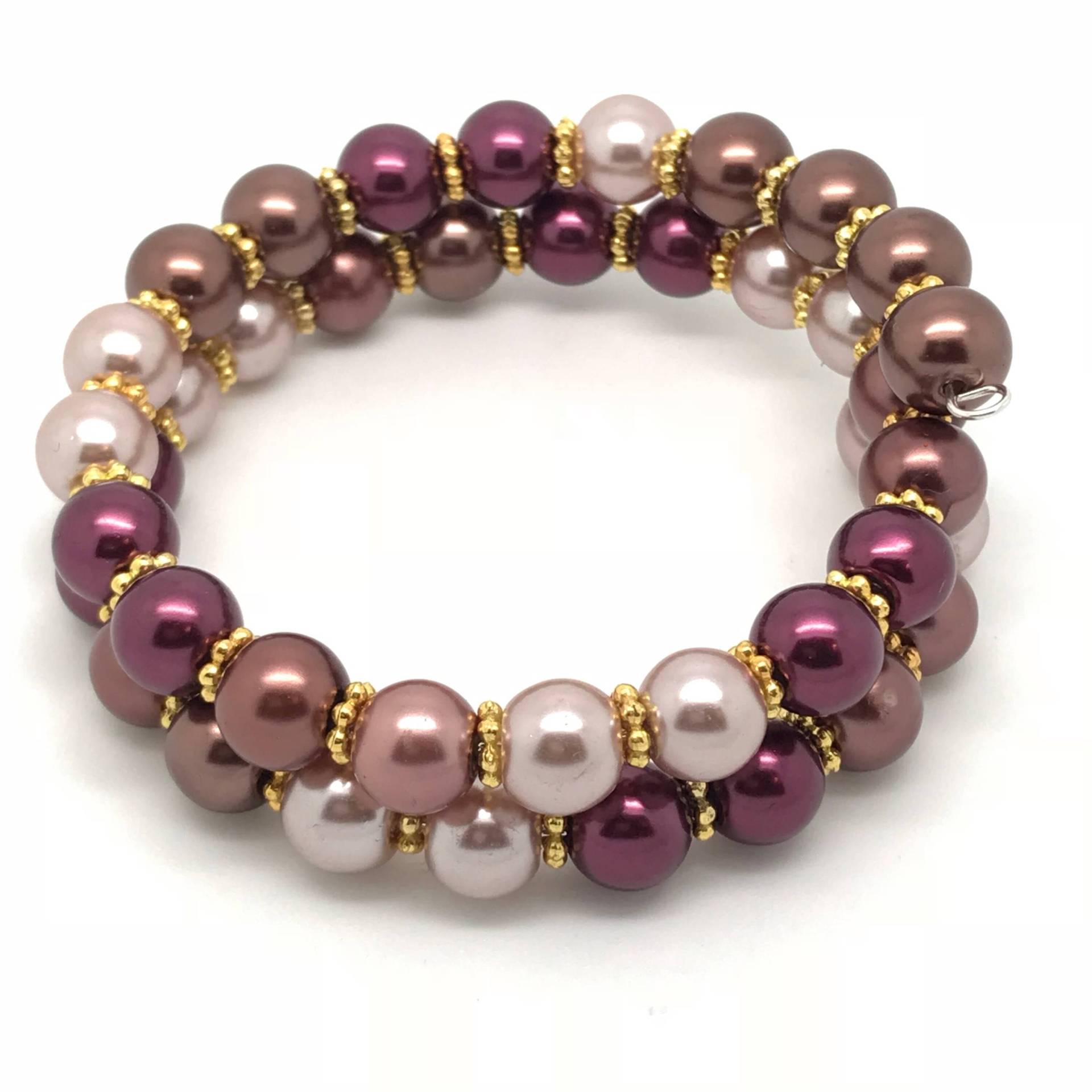 Braune Speicher Armband, Braune Perle Braun Wickeln Armband von Luzjewelrydesign