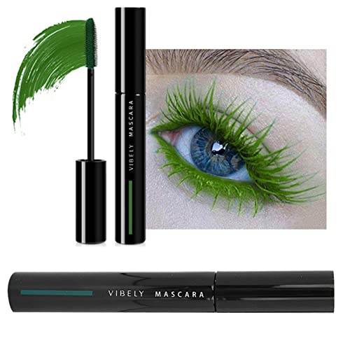 GrüNe Farbe Wimperntusche, Langlebige Wasserdichte Wasserdichte WimpernverläNgerung Wimperntusche Augen Make-Up Werkzeug Wasserdichte VerläNgerung Make-Up Wimperntusche Farbe Langlebige Wimperntusche von Lv. life