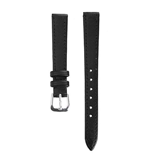 Lv. life Uhrenarmband, Dornschließe, Schwarz, PU-Leder, Universal, Ersatzarmband, Zubehör, Ersatzteil, 12 mm-22 mm, für Männer und Frauen, 12mm von Lv. life