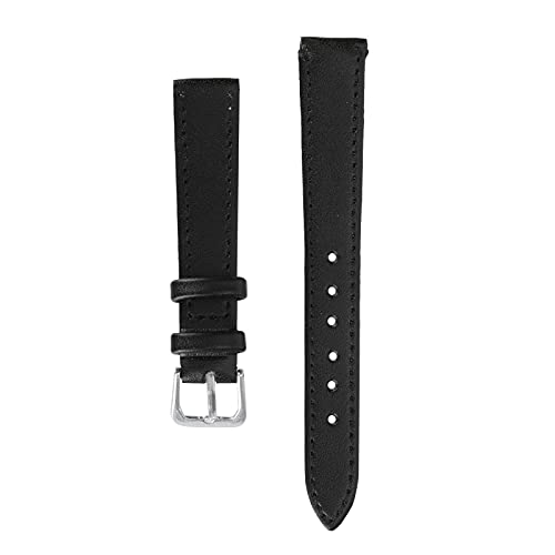 Uhrenarmband, Dornschließe Schwarz Uhrenarmband PU Leder Universal Ersatz Uhrenarmband Teil Zubehör 12mm-22mm Uhrenarmband Ersatz für Männer Frauen(14mm) von Lv. life