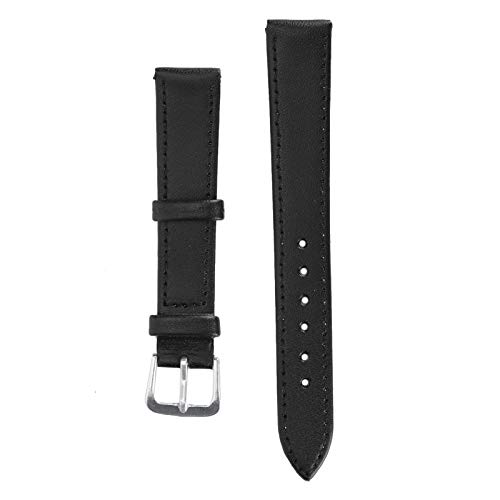 Uhrenarmband, Dornschließe Schwarz Uhrenarmband PU Leder Universal Ersatz Uhrenarmband Teil Zubehör 12mm-22mm Uhrenarmband Ersatz für Männer Frauen(16mm) von Lv. life