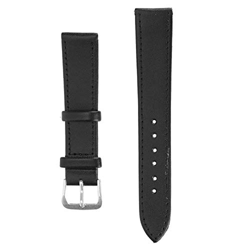 Lv. life Uhrenarmband, Dornschließe, Schwarz, PU-Leder, Universal, Ersatzarmband, Zubehör, Ersatzteil, 12 mm-22 mm, für Männer und Frauen, 18mm von Lv. life