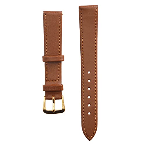 Uhrenarmband, Unisex Universal Pin Buckle Uhrenarmband 12 Mm Bis 22 Mm Optionales Breites PU-Leder Ersatz-Uhrenarmband Zubehör Braun für Männer Damen(16mm) von Lv. life