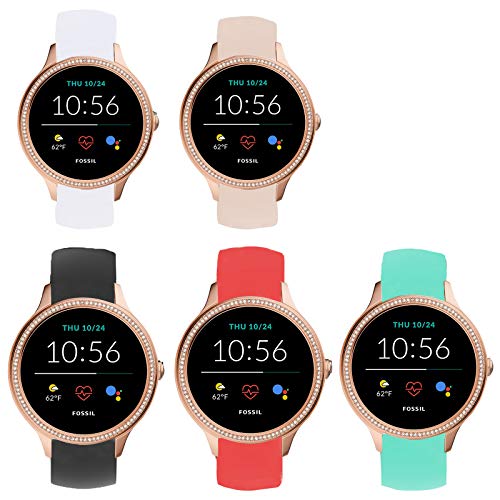 LvBu Armband Kompatibel Für Fossil Damen Gen 5E Samartwatch, Sport Silikon Classic Ersatz Uhrenarmband Für Fossil Damen Gen 5E Samartwatch Smartwatch (5 Pack) von LvBu