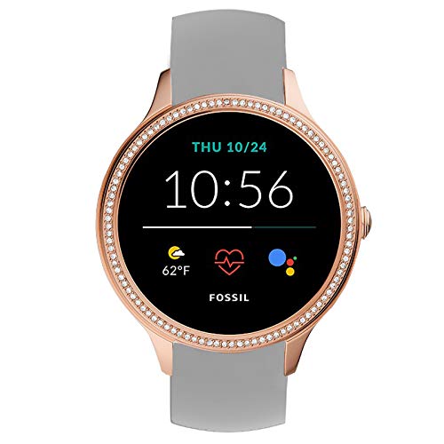 LvBu Armband Kompatibel Für Fossil Damen Gen 5E Samartwatch, Sport Silikon Classic Ersatz Uhrenarmband Für Fossil Damen Gen 5E Samartwatch Smartwatch (grau) von LvBu