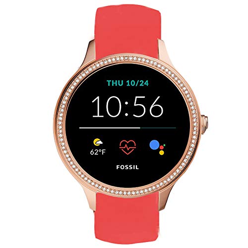 LvBu Armband Kompatibel Für Fossil Damen Gen 5E Samartwatch, Sport Silikon Classic Ersatz Uhrenarmband Für Fossil Damen Gen 5E Samartwatch Smartwatch (rot) von LvBu