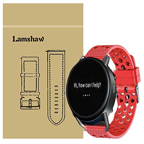 LvBu Armband Kompatibel Für Skagen falster 3, Sport Silikon Classic Ersatz Uhrenarmband Für Skagen falster 3 Smartwatch (Rot) von LvBu