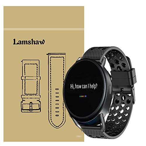 LvBu Armband Kompatibel Für Skagen falster 3, Sport Silikon Classic Ersatz Uhrenarmband Für Skagen falster 3 Smartwatch (Schwarz) von LvBu