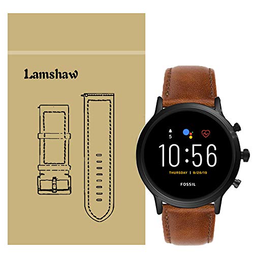 LvBu Armband Kompatibel mit Fossil Carlyle HR, Quick Release Leder Classic Ersatz Uhrenarmband für Fossil Gen 5 Carlyle HR Smartwatch (Crazy Horse-Brown) von LvBu