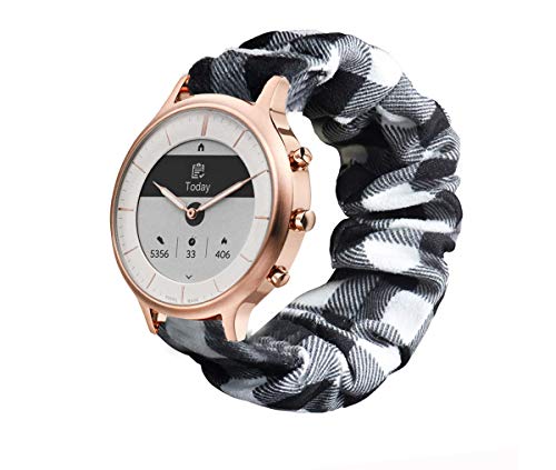 LvBu Armband Kompatibel mit Fossil Charter HR, weiche Haargummis Uhrenarmband für Fossil Charter HR Hybrid Smartwatch (Grid) von LvBu