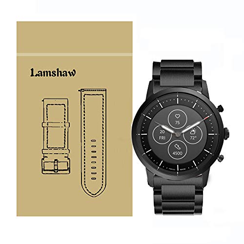 LvBu Armband Kompatibel mit Fossil Hybrid Smartwatch HR Collider - Classic Edelstahl Uhrenarmband (Schwarz) von LvBu
