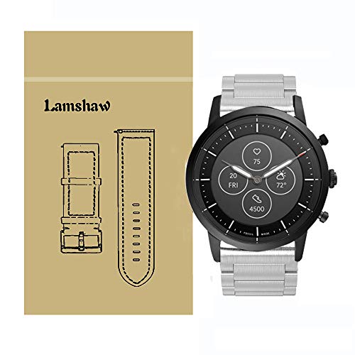 LvBu Armband Kompatibel mit Fossil Collider HR, Classic Edelstahl Uhrenarmband für Fossil Hybrid Smartwatch HR Collider/Fossil Collider Hybrid Smartwatch (Silber) von LvBu