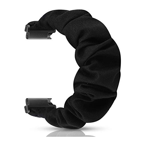 LvBu Armband Kompatibel mit Fossil Damen Sport 41mm, weiche Haargummis Uhrenarmband für Fossil Damen Sport 41mm Smartwatch (schwarz) von LvBu