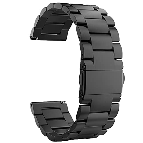 LvBu Armband Kompatibel mit Fossil Q Explorist, Classic Edelstahl Uhrenarmband für Fossil Q EXPLORIST Gen 3 / Q EXPLORIST HR Gen 4 Smartwatch (Schwarz) von LvBu